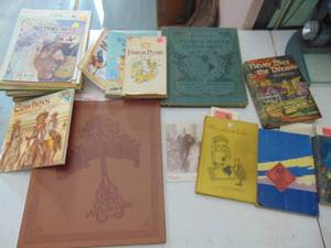 lot 3760 image: Childrens Books - Vintage Scrap Book and more