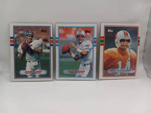 lot 27 image: Topps 1988 Football Cards John Elway Dan Marino Vinny Testaverde Lot of 3