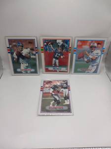 lot 30 image: Topps Football Card Lot 4 Cards Elway Kelly Marino Jackson