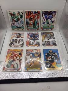 lot 34 image: Topps Football Trading Cards Lot of 9 NFL Players