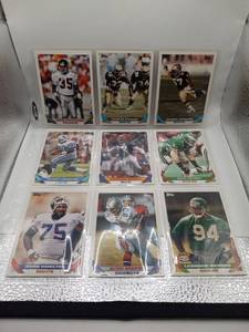 lot 36 image: Topps Football Trading Cards Lot 9 Cards 1990s NFL Players