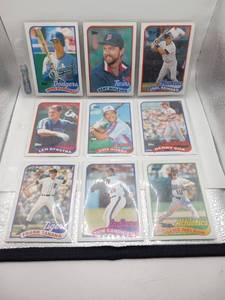 lot 49 image: Topps Baseball Trading Cards Lot 9 Cards Mike Marshall Bert Blyleven Joel Skinner