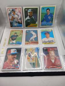 lot 50 image: Topps Baseball Cards Lot 9 Cards 1989-1990 Harper Parker Sanchez Gladden