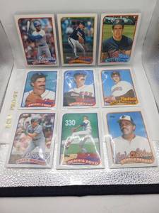 lot 51 image: Topps Baseball Trading Cards Lot 9 Cards 1980s-1990s