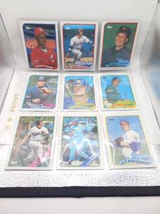 lot 53 image: Topps Baseball Trading Cards Lot 9 Cards 1989 1990 Mixed Teams