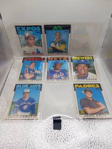 lot 64 image: Topps Baseball Card Lot 7 Cards Andres Galarraga Jose Canseco Wally Joyner Kevin Mitchell Juan Nieves John Cerutti John Kruk