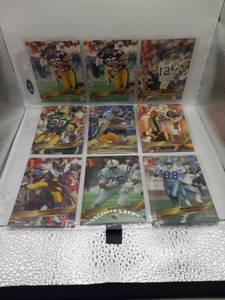 lot 70 image: Lot of 9 Wild Card NFL Football Trading Cards