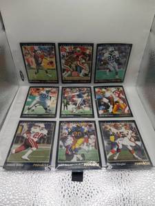 lot 74 image: Pinnacle Sports Cards Lot 9 Cards Football Players 1992