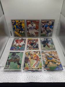 lot 80 image: Lot of 9 Football Trading Cards Mixed Brands Players