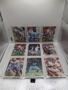 lot 83 image: Lot of 9 Football Trading Cards 1990s