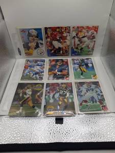 lot 86 image: Lot of 9 Football Trading Cards 1990s NFL Players