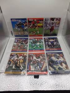 lot 90 image: Pro Set NFL Trading Cards 9-Card Lot Football Players