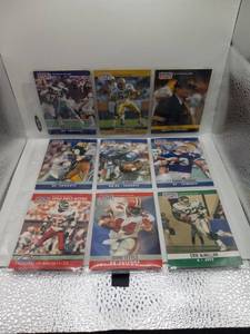 lot 91 image: Pro Set Official NFL Trading Cards Lot 9 Cards 1990-1991