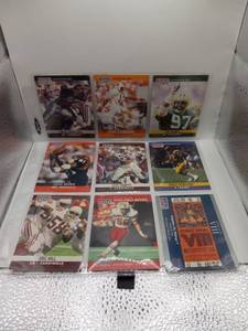 lot 96 image: Pro Set NFL Trading Cards 9-Card Lot 1990 Official