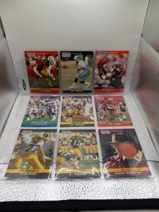 lot 98 image: Pro Set NFL Trading Cards Lot 9 Cards Don Griffith Jamie Holland Eddie Brown