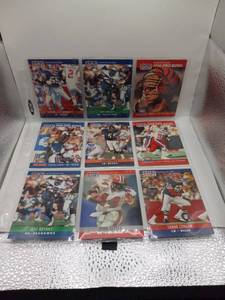 lot 99 image: Pro Set 1990 Pro Bowl Football Cards Lot of 9
