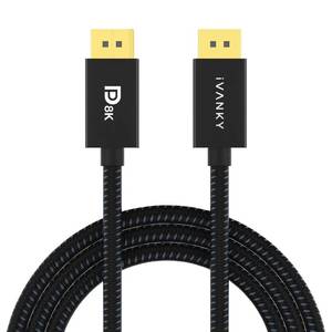 lot 927 image: IVANKY VESA Certified 8K DisplayPort Cable 10ft,32.4Gbps DP to DP Cable 1.4 - Retail $19
