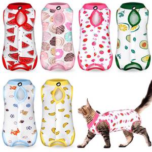 lot 935 image: Kacctyen 6 Pack Cat Recovery Suit After Surgery Anti Licking - Retail $27