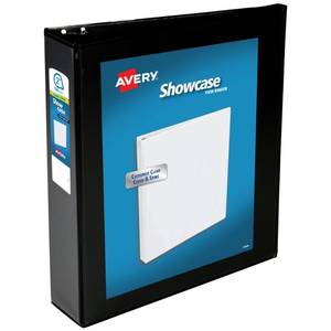 lot 953 image: Avery� Showcase Standard View Binder, 2 Slant Rings, 1 Black Binder - Retail $7