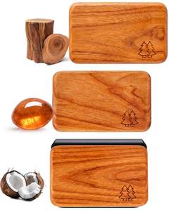 lot 955 image: Natural Wooden Car Air Freshener for Visor Clip- Natural TeakCabanaAmber Scents, Long-Lasting Odor Eliminator with Metal Clip, 3 Refillable Wood Chips for CarsTrucksSUVs - Retail $33