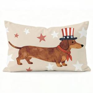 lot 959 image: GPMZTJQF Dachshund Throw Pillow Cover Room Decor Gift for Women 12x20 - Retail $9