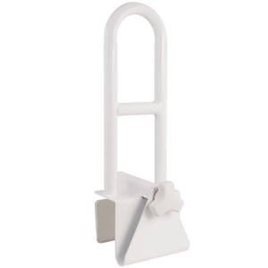 lot 2033 image: Vaunn Medical Secure Bathtub Safety Rail, Shower Grab Bar Handle for Elderly and Disabled, Secure Locking Tub Clamp, 300 lbs - Retail $40