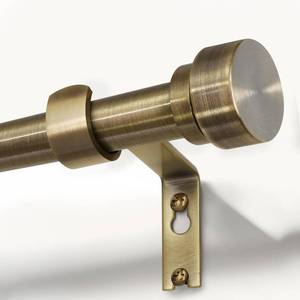 lot 2034 image: Lootkell Antique Bronze Curtain Rods for Windows 28 to 48 Inches Adjustable Length Heavy Duty 1 Diameter Window Curtain Rod with Solid Metal Finials for Outdoor Farmhouse Bedroom Kitchen Living Room - Retail $27