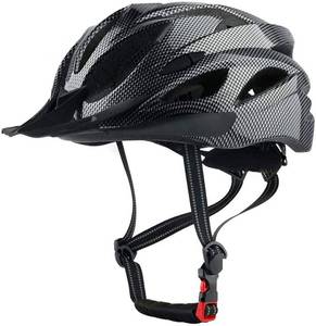 lot 2061 image: Adult Cycling Bike Helmet, Lightweight and Adjustable with Pads&Visor for Men and Women,Premium Quality Airflow Unisex Bike Helmet,Suggested Fit 58-61 cm (Black) - Retail $21