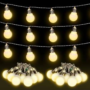 lot 2096 image: Retisee 2 Pcs LED Marquee Light String Bulbs 13.8 ft Long Letters Numbers - Retail $24
