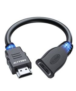 lot 2104 image: ALYYDBG HDMI Extension Cable, 0.5ft HDMI Male to Female Extender Cable Support 3D HDR 4K60Hz 2K240Hz for PS 54 Xbox Swtich 2 ChromeCast Roku Stick Blu Ray Player HDTV Laptop PC - Retail $4