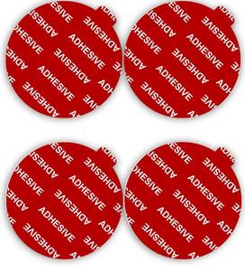 lot 2111 image: PKYAA Dashboard Pad Mounting Disk Sticky Adhesive Replacement Kit, 4pcs 2.1(53mm) Circle Heat Resistant Double-Sided Stickers for Suction Cup Car Phone Holder Disc & Windshield Dash Cam - Retail $5
