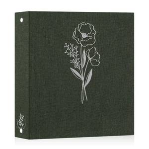 lot 2115 image: Lanpn 8.5x11 inch Scrapbook Photo Album, Linen Cover Archival Acid Free Top Load 3 Ring Binder Folder Photo Book 8.5 x 11 with 30 Plastic Sleeves 60 Pages (Green) - Retail $20