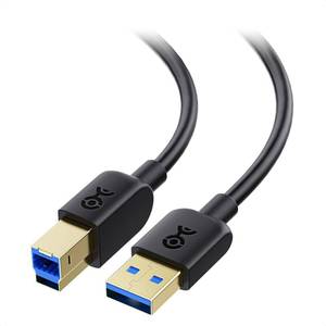 lot 2122 image: Cable Matters 5Gbps USB 3.0 Cable, USB A to B Cable, 6ft, Black - Retail $9