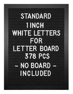 lot 2128 image: G GAMIT Felt Letter Board Letters Set - Pre-cut 378pcs Standard 1inch White Letters Only (No Board Included) - Retail $14