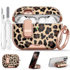 lot 2130 image: Polislime for AirPods Pro 3 Case 2025 with Safety Lock - Leopard Print - Retail $13