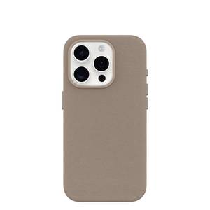 lot 2144 image: OtterBox iPhone 15 Pro Symmetry Series Cactus Leather for MagSafe - Grey Comfort, Slim, Premium, Protective iPhone Case - Retail $33