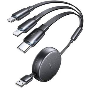 lot 2145 image: LISEN Multi Charging Cable, Retractable Car Charger for Multiple Devices - Retail $10