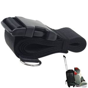 lot 2150 image: Muslanka Car Seat Luggage Travel Strap - Heavy Duty Adjustable Belt to Secure Child Seat & Carry-On Suitcase, Hands-Free Rolling Carrier for Airport Travel, Universal Fit (Black) - Retail $8