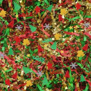 lot 2168 image: Christmas Crinkle Cut Paper Shred Filler for Gift Wrapping, Xmas Shredded Paper for Festival Gift Baskets, Basket Fillers for Holiday Party Decor Filling Supplies (Christmas Theme, 100g(0.22LB)) - Retail $6