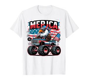 lot 2174 image: Merica 4th of July Shirts Boys Kids American Flag Eagle USA T-Shirt 2T - Retail $14
