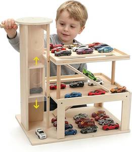 3-Tier Hot Wheels & Matchbox Car Display Garage with Elevator Lift