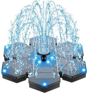 lot 40025 image: SZMP Solar Fountain Upgraded 3.5W Snowflake, 2000mAh Battery, 7 Nozzles