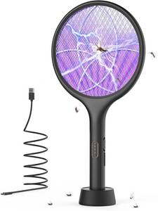 lot 40035 image: YISSVIC Electric Fly Swatter Zapper Racket 4000V Dual Modes Rechargeable