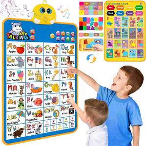 lot 40038 image: Electronic Alphabet Wall Chart, Kids Learning Toys for Toddlers 1-3 - Blue