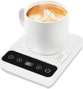 lot 40041 image: Mug Warmer with Timer, Electric Coffee Warmer, 6-Temp, Auto Shut Off, White