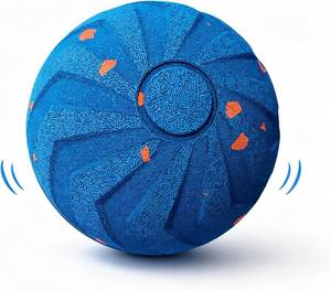 lot 40051 image: Interactive Pet Toy Ball - Self-Rolling, Indoor Use, IPX7 Waterproof (Blue)