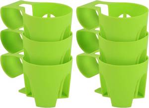 lot 40076 image: TonGass (6-Pack, Blue) Poolside Cup Holders for Above Ground Pool