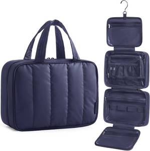 lot 40078 image: BAGSMART Travel Toiletry Bag, Women, Hanging Hook Organizer, Waterproof Navy
