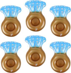 lot 40080 image: LIYDE 6-Pack Inflatable Drink Floaties - Drink Holders for Pool Party