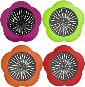 lot 40104 image: Silicone Sink Drain Strainer, 4 Pack